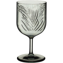 Verre a vin avec motif feuillage