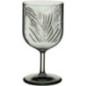 Verre a vin avec motif feuillage