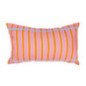 Coussin raye 50x30cm rose