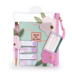 Ensemble etui pvc carnet stylo