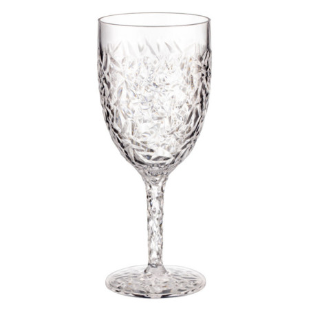 Verre a vin effet craquele
