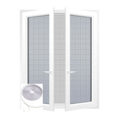 Kit moust + bande 170x180cm bl