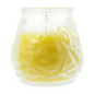 Bougie ext verre low boy citronn