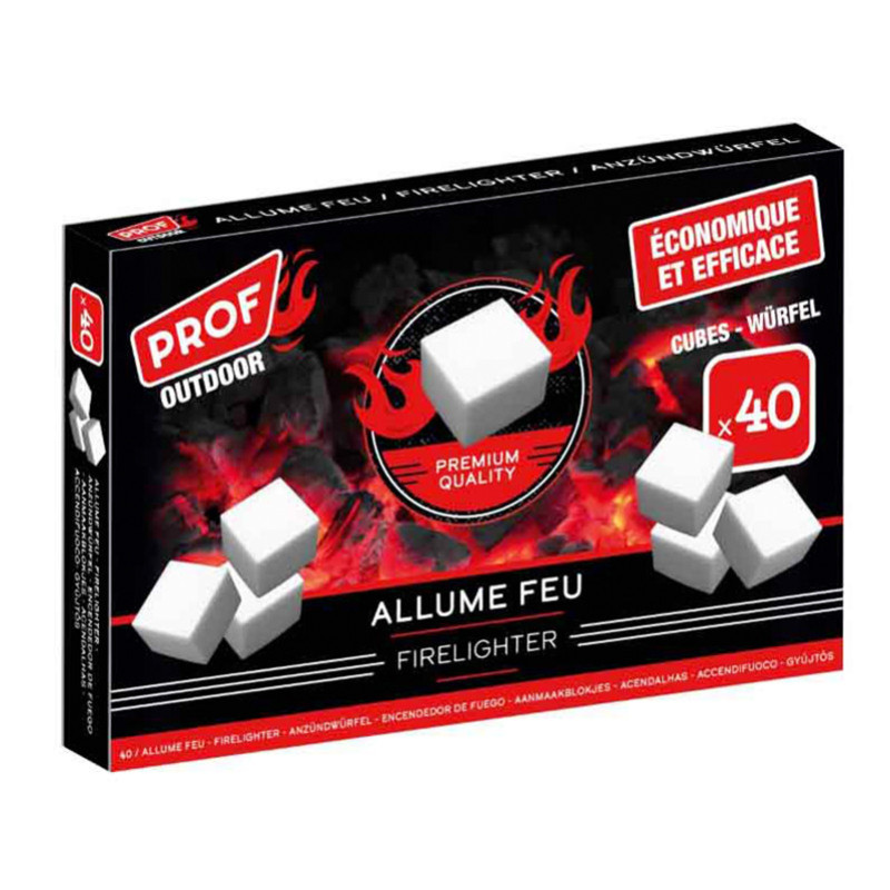 Allume feu cubes blanc x40