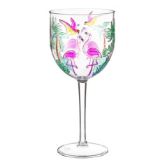 Verre a vin avec impression flam