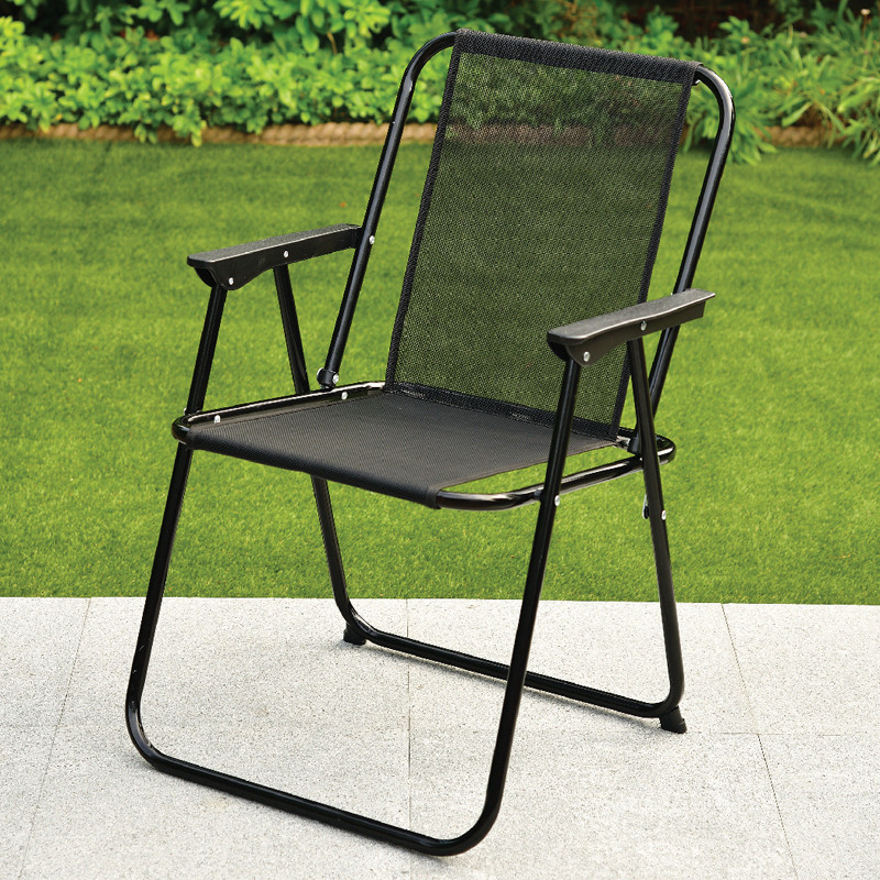 Fauteuil pliant textilene noir