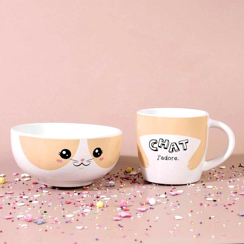 Mug et bol kawaii