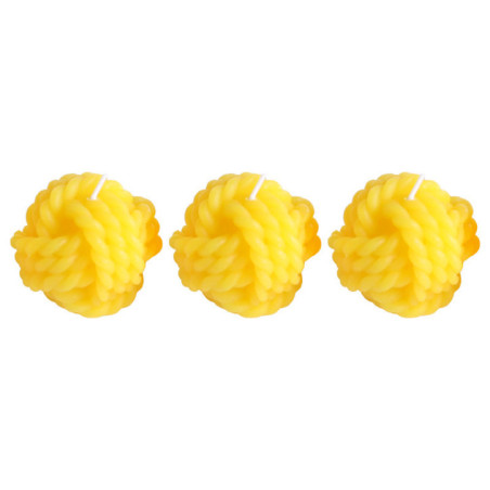 Lot x3 bougies citronnelle nuds