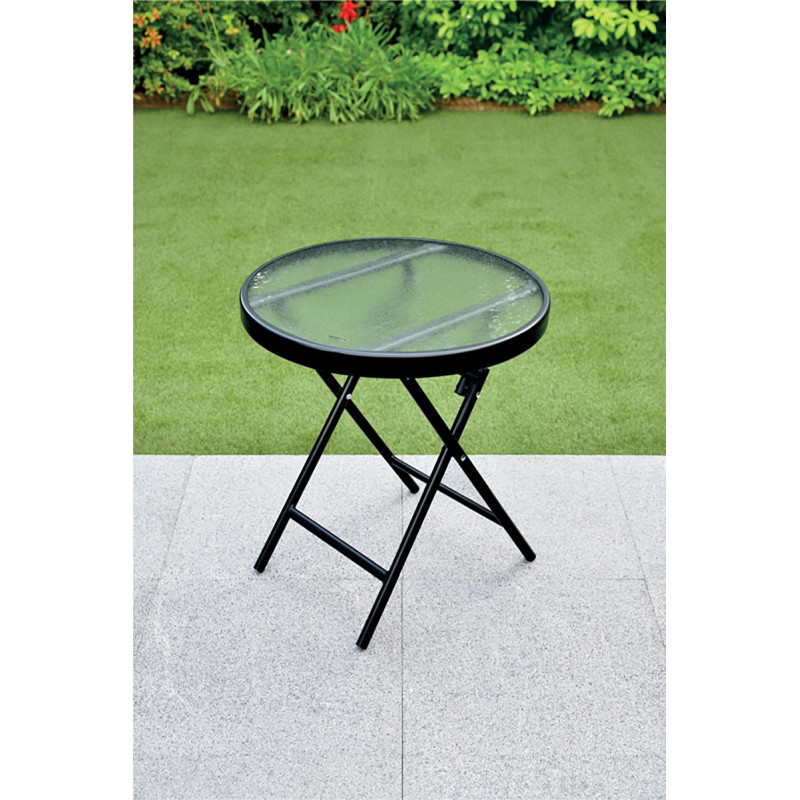 Table pliante ronde en verre