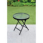 Table pliante ronde en verre