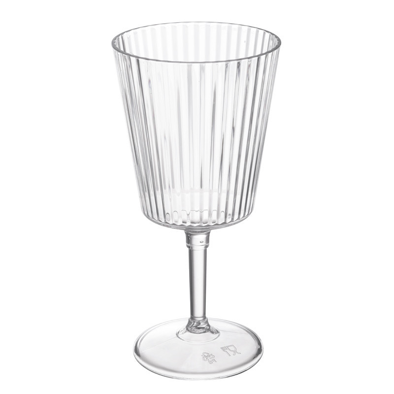 Lot de 4 verres a vin strie