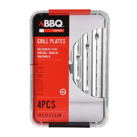Setx4 barquette aluminium bbq
