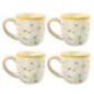 Set 4 mugs fleurs