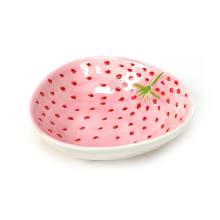 Bol forme fraise rose d19.5cm