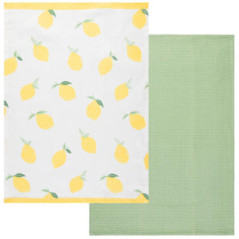 Lot de 2 torchons citron 45*65cm