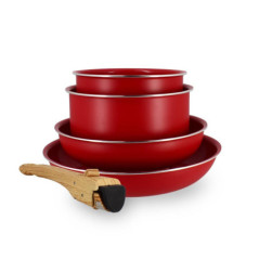 Set 5  pieces colorama rouge