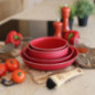 Set 5  pieces colorama rouge