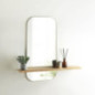 Etagere avec miroir  effet chene