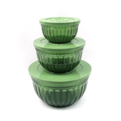 Lot de 3 saladiers plastique