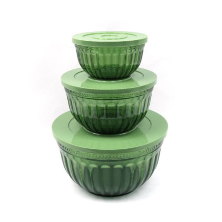 Lot de 3 saladiers plastique