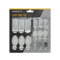 Set de 15 crochets adhesifs