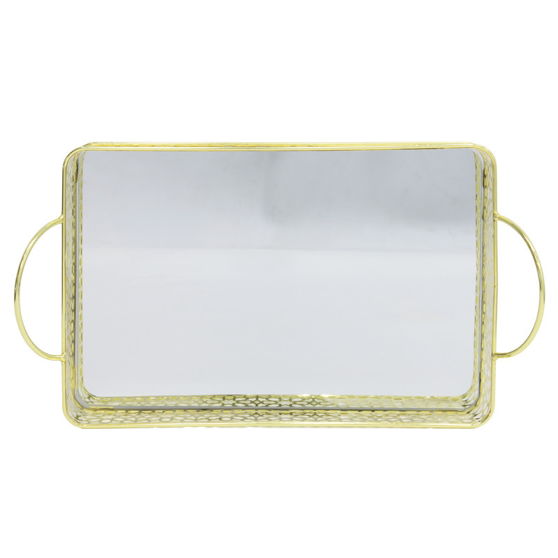 Plateau rectangle miroir 35x20cm