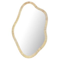 Miroir organique bord tresse