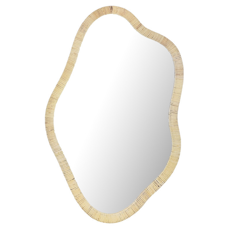 Miroir organique bord tresse