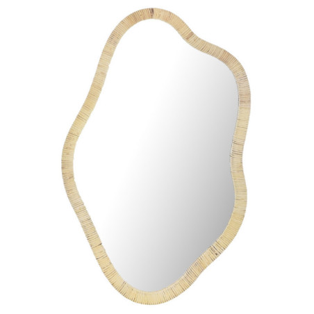 Miroir organique bord tresse