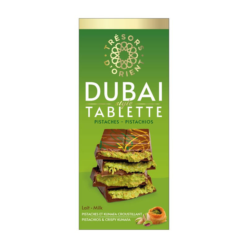 Tablette de chocolat dubai 100g