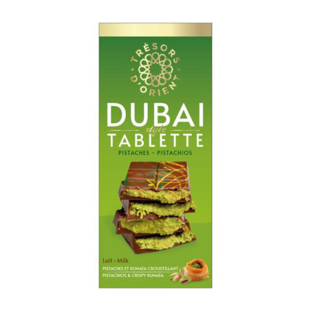 Tablette de chocolat dubai 100g