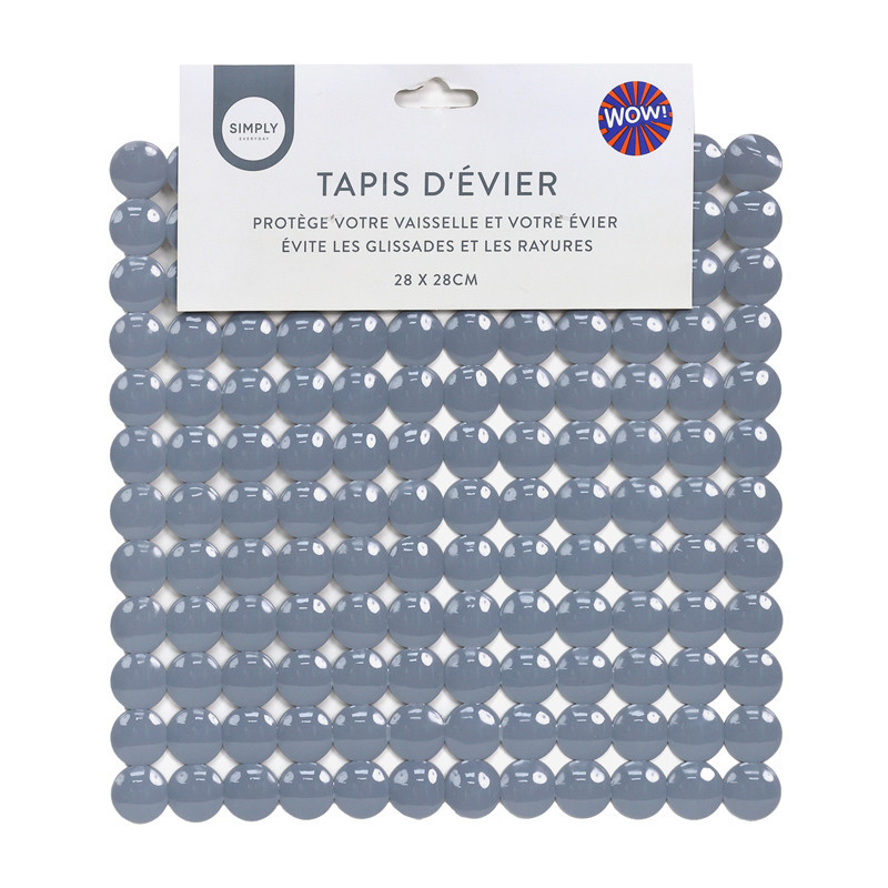 Fond d'evier gris 28 x 28 cm