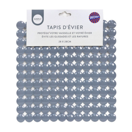Fond d'evier gris 28 x 28 cm
