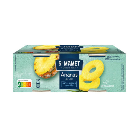 Ananas au jus 2x135g