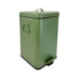 Poubelle metal verte 30l