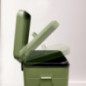 Poubelle metal verte 30l