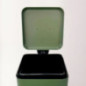 Poubelle metal verte 30l