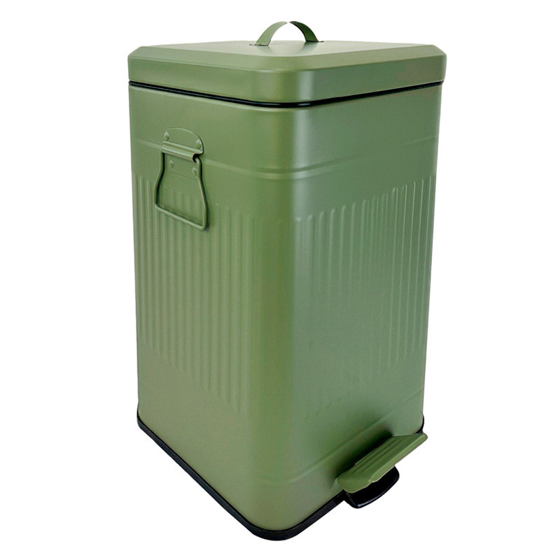 Poubelle metal verte 20l