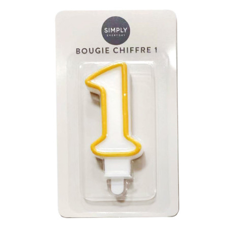Bougie chiffre 1