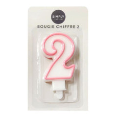 Bougie chiffre 2