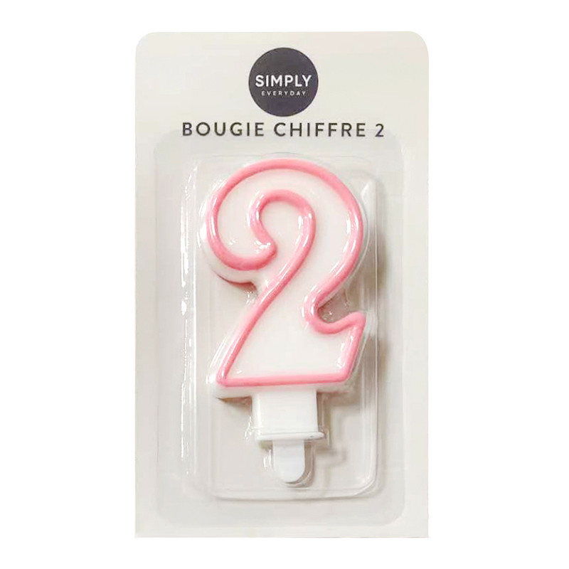 Bougie chiffre 2