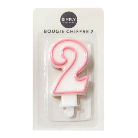 Bougie chiffre 2