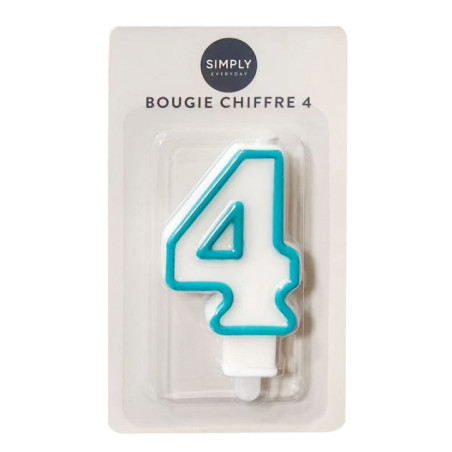 Bougie chiffre 4