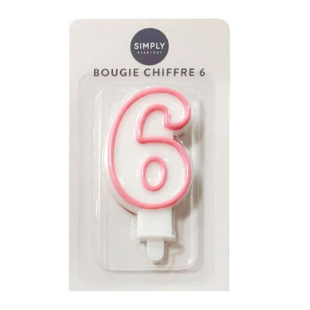 Bougie chiffre 6