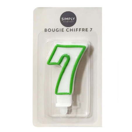 Bougie chiffre 7