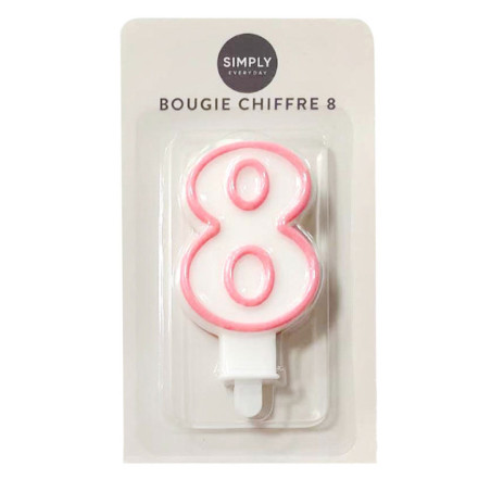 Bougie chiffre 8