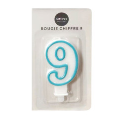 Bougie chiffre 9