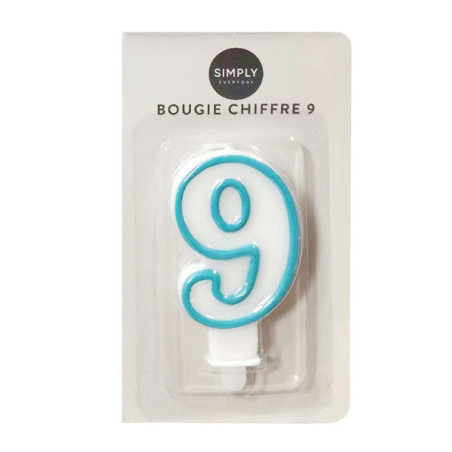 Bougie chiffre 9
