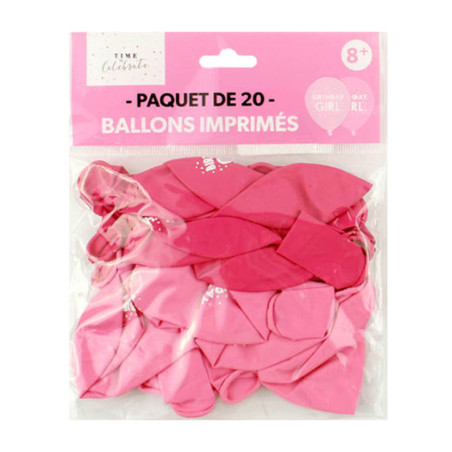 Paquet de 20 ballons imprimes
