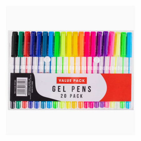 Pack 20 stylos gel